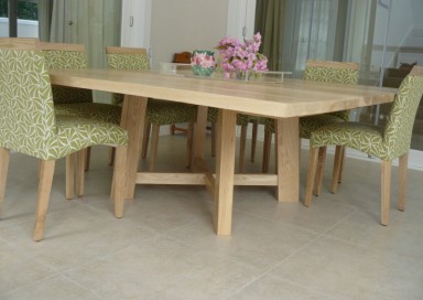 Solid ash dining table